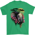 African Elephant Ecology Mens T-Shirt Cotton Gildan Irish Green