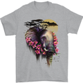 African Elephant Ecology Mens T-Shirt Cotton Gildan Sports Grey