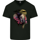 African Elephant Ecology Mens V-Neck Cotton T-Shirt Black