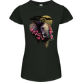 African Elephant Ecology Womens Petite Cut T-Shirt Black