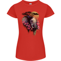 African Elephant Ecology Womens Petite Cut T-Shirt Red