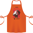 African Woman Even When We Hurt We Hoped Cotton Apron 100% Organic Orange