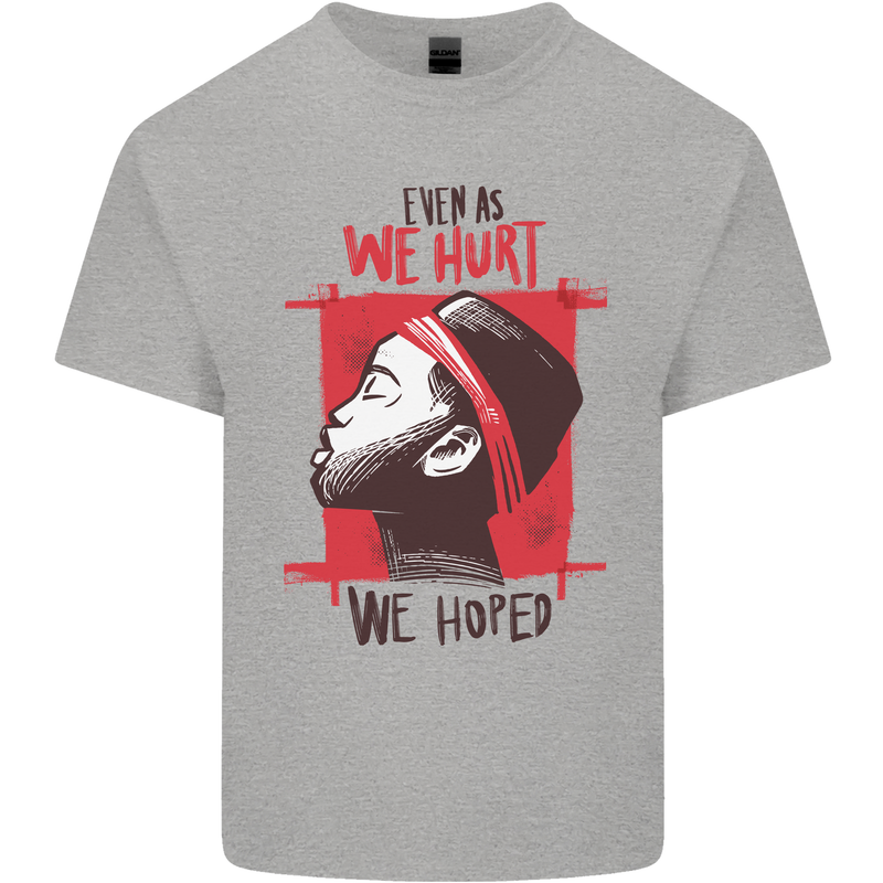African Woman Even When We Hurt We Hoped Kids T-Shirt Childrens Sports Grey