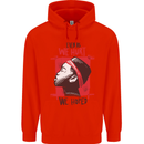 African Woman Even When We Hurt We Hoped Mens 80% Cotton Hoodie Bright Red