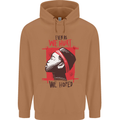 African Woman Even When We Hurt We Hoped Mens 80% Cotton Hoodie Caramel Latte