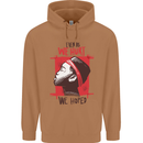 African Woman Even When We Hurt We Hoped Mens 80% Cotton Hoodie Caramel Latte