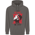 African Woman Even When We Hurt We Hoped Mens 80% Cotton Hoodie Charcoal