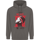 African Woman Even When We Hurt We Hoped Mens 80% Cotton Hoodie Charcoal