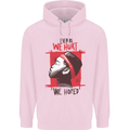 African Woman Even When We Hurt We Hoped Mens 80% Cotton Hoodie Light Pink