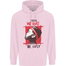 African Woman Even When We Hurt We Hoped Mens 80% Cotton Hoodie Light Pink