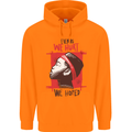 African Woman Even When We Hurt We Hoped Mens 80% Cotton Hoodie Orange