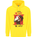African Woman Even When We Hurt We Hoped Mens 80% Cotton Hoodie Yellow