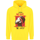 African Woman Even When We Hurt We Hoped Mens 80% Cotton Hoodie Yellow