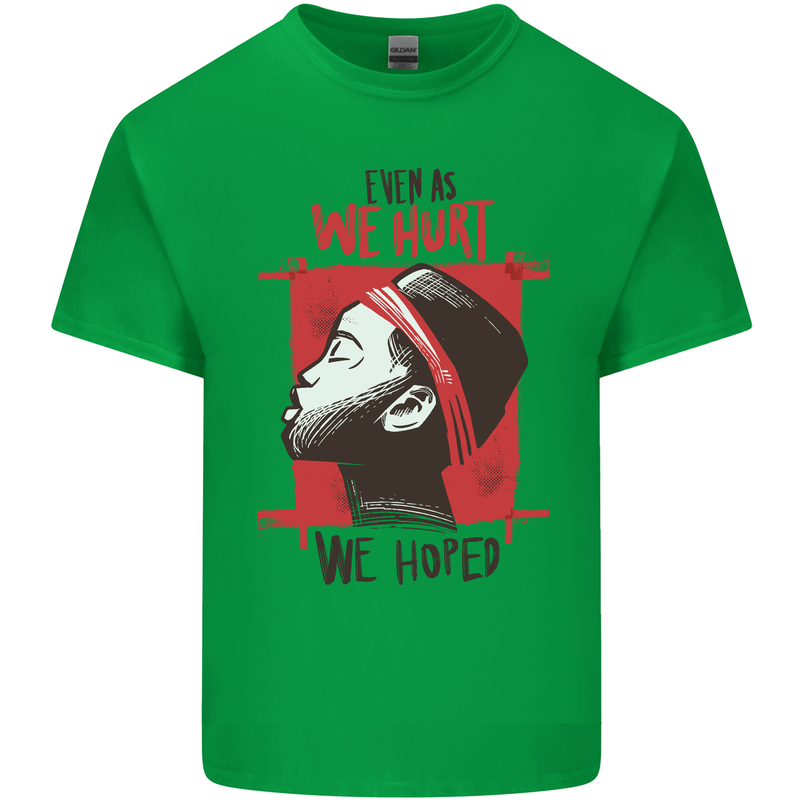African Woman Even When We Hurt We Hoped Mens Cotton T-Shirt Tee Top Irish Green