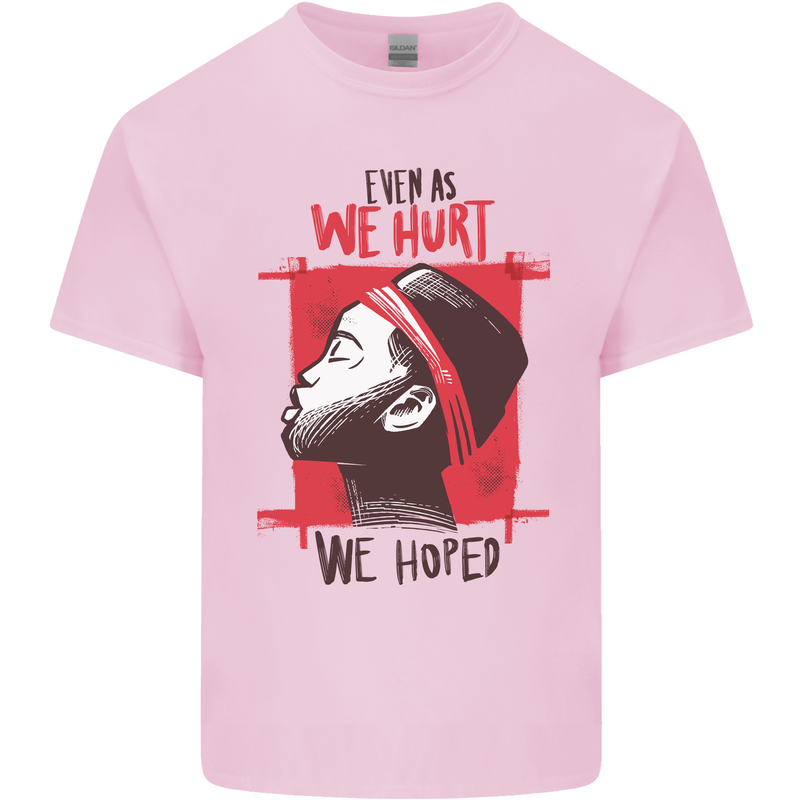 African Woman Even When We Hurt We Hoped Mens Cotton T-Shirt Tee Top Light Pink