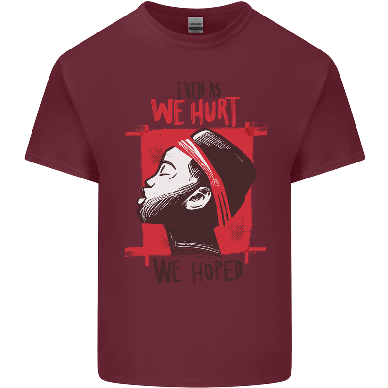 African Woman Even When We Hurt We Hoped Mens Cotton T-Shirt Tee Top Maroon