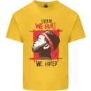African Woman Even When We Hurt We Hoped Mens Cotton T-Shirt Tee Top Yellow