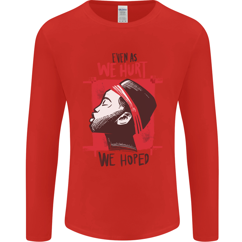 African Woman Even When We Hurt We Hoped Mens Long Sleeve T-Shirt Red