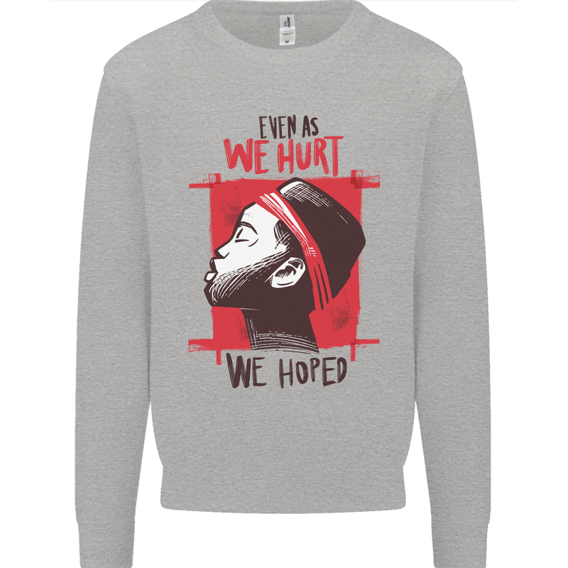 African Woman Even When We Hurt We Hoped Mens Sweatshirt Jumper Sports Grey