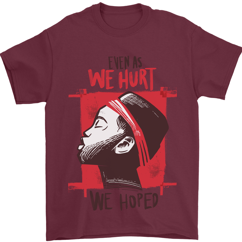 African Woman Even When We Hurt We Hoped Mens T-Shirt Cotton Gildan Maroon