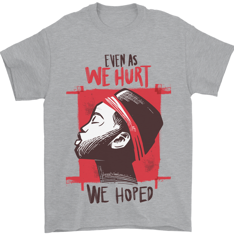 African Woman Even When We Hurt We Hoped Mens T-Shirt Cotton Gildan Sports Grey