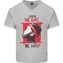 African Woman Even When We Hurt We Hoped Mens V-Neck Cotton T-Shirt Sports Grey