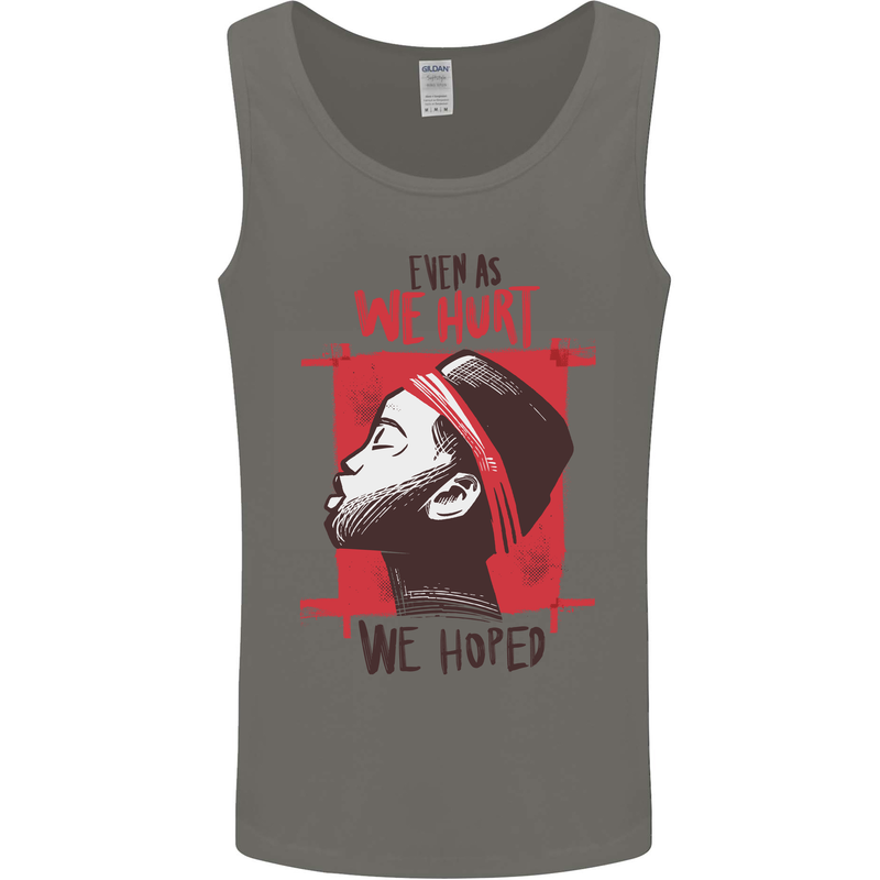 African Woman Even When We Hurt We Hoped Mens Vest Tank Top Charcoal