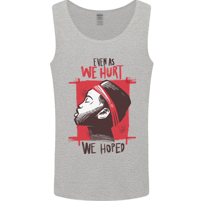 African Woman Even When We Hurt We Hoped Mens Vest Tank Top Sports Grey