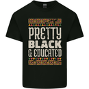 African Woman Pretty Black & Educated Mens Cotton T-Shirt Tee Top Black