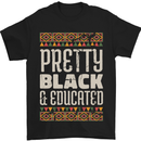 African Woman Pretty Black & Educated Mens T-Shirt Cotton Gildan Black