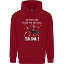 After God Made Me He Said TA DA Funny Childrens Kids Hoodie Red