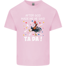After God Made Me He Said TA DA Funny Mens Cotton T-Shirt Tee Top Light Pink
