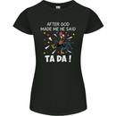 After God Made Me He Said TA DA Funny Womens Petite Cut T-Shirt Black