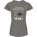 After God Made Me He Said TA DA Funny Womens Petite Cut T-Shirt Charcoal