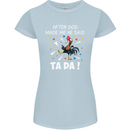 After God Made Me He Said TA DA Funny Womens Petite Cut T-Shirt Light Blue