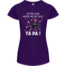 After God Made Me He Said TA DA Funny Womens Petite Cut T-Shirt Purple