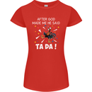 After God Made Me He Said TA DA Funny Womens Petite Cut T-Shirt Red