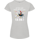 After God Made Me He Said TA DA Funny Womens Petite Cut T-Shirt Sports Grey