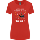 After God Made Me He Said TA DA Funny Womens Wider Cut T-Shirt Red
