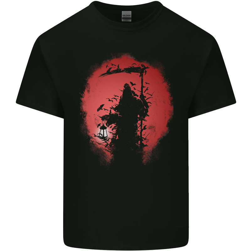 Afterlife Grim Reaper Death Gothic Skull Kids T-Shirt Childrens Black