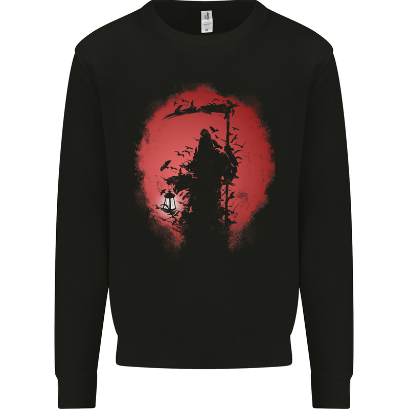 Afterlife Grim Reaper Death Gothic Skull Mens Sweatshirt Jumper Black