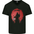 Afterlife Grim Reaper Death Gothic Skull Mens V-Neck Cotton T-Shirt Black