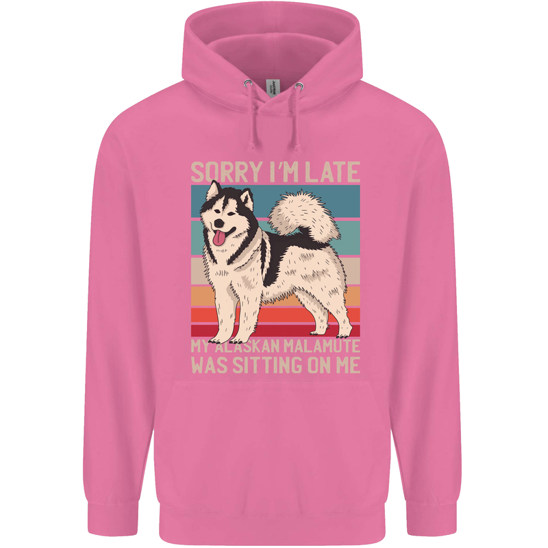 Alaskan Dog Sorry I'm Late Childrens Kids Hoodie Azalea