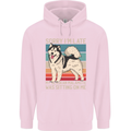 Alaskan Dog Sorry I'm Late Childrens Kids Hoodie Light Pink