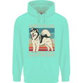 Alaskan Dog Sorry I'm Late Childrens Kids Hoodie Peppermint