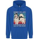 Alaskan Dog Sorry I'm Late Childrens Kids Hoodie Royal Blue