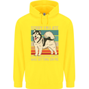 Alaskan Dog Sorry I'm Late Childrens Kids Hoodie Yellow