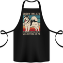 Alaskan Dog Sorry I'm Late Cotton Apron 100% Organic Black