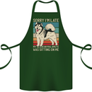 Alaskan Dog Sorry I'm Late Cotton Apron 100% Organic Forest Green