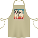 Alaskan Dog Sorry I'm Late Cotton Apron 100% Organic Khaki